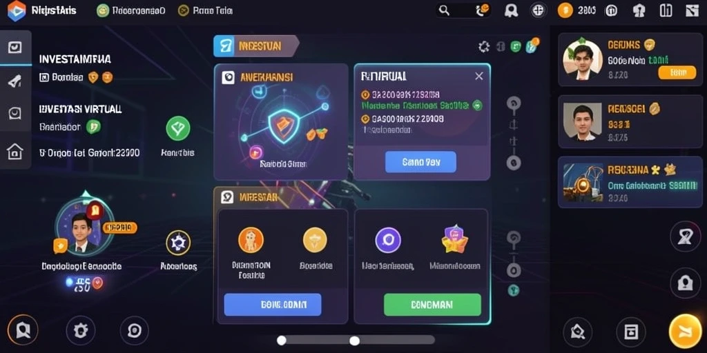 Layar utama permainan dengan antarmuka yang menarik.